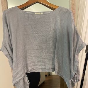 Light blue poncho top